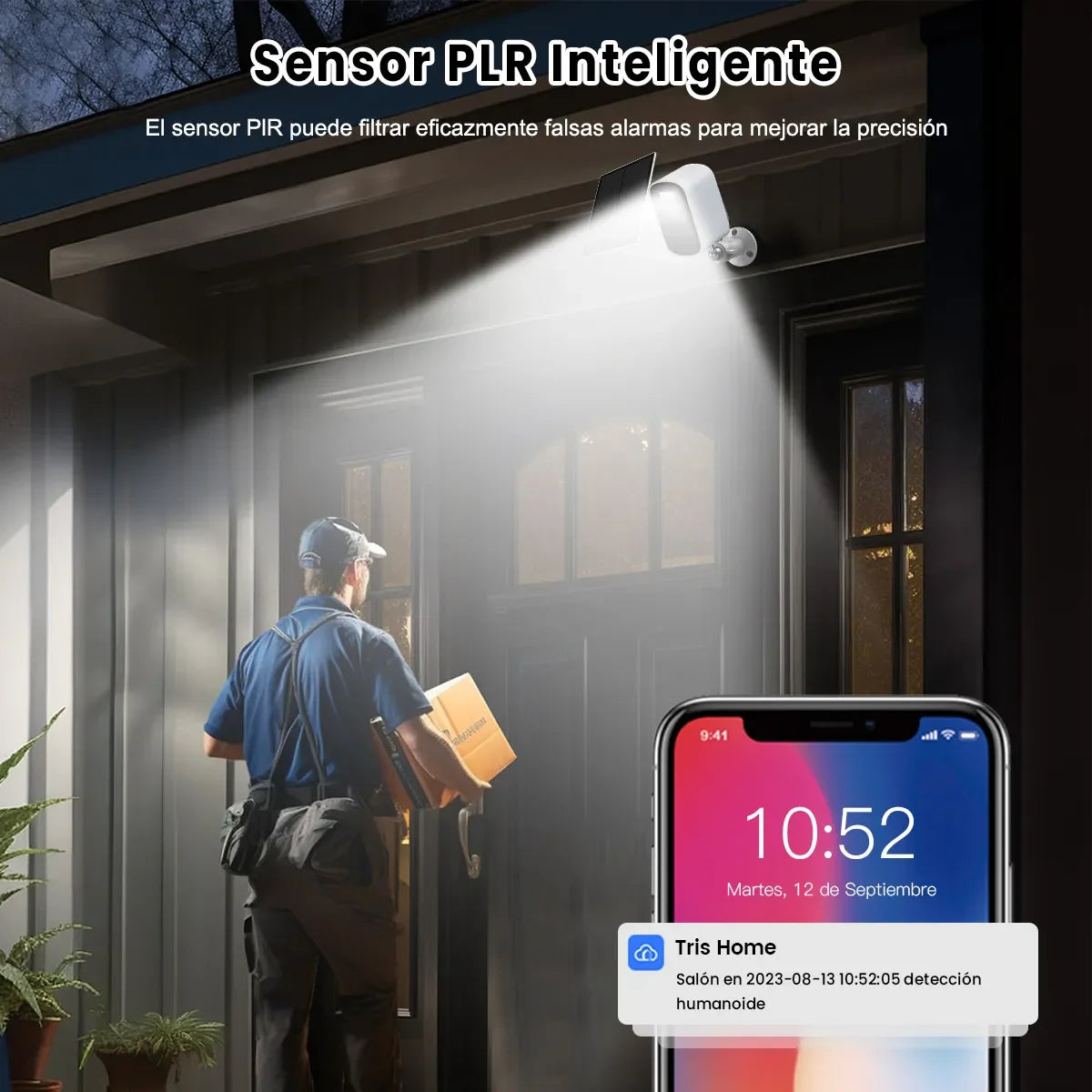 Cámara Solar de Seguridad Nanwei 5MP WiFi Exterior | Batería Recargable | Visión Nocturna | Compatible Alexa | App iCSee/TrisHome - Mijaíl Tienda