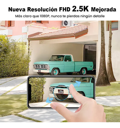 Cámara Solar de Seguridad Nanwei 5MP WiFi Exterior | Batería Recargable | Visión Nocturna | Compatible Alexa | App iCSee/TrisHome - Mijaíl Tienda