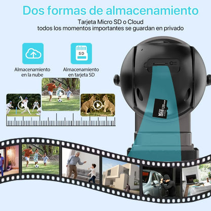Cámara de Seguridad Solar Exterior 4MP WiFi HD | Sin Cables | Visión Nocturna Color | Batería Recargable - Mijaíl Tienda
