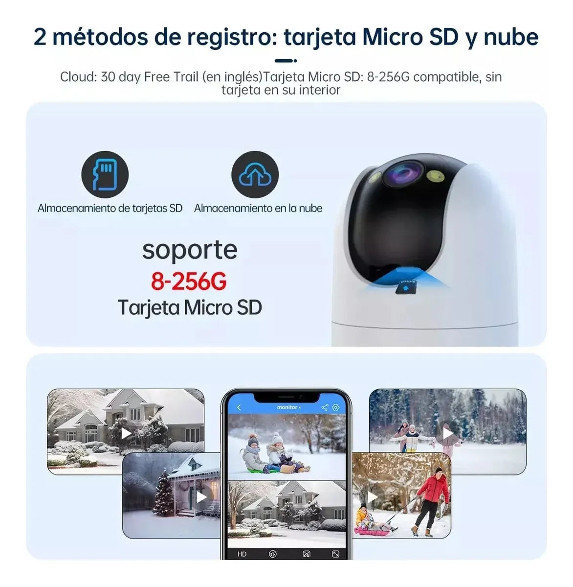 Cámara Exterior 2K Dual-Lens 360° | Wi-Fi 5 GHz/2.4 GHz | Color Night Vision | Instalación Fácil - Mijaíl Tienda
