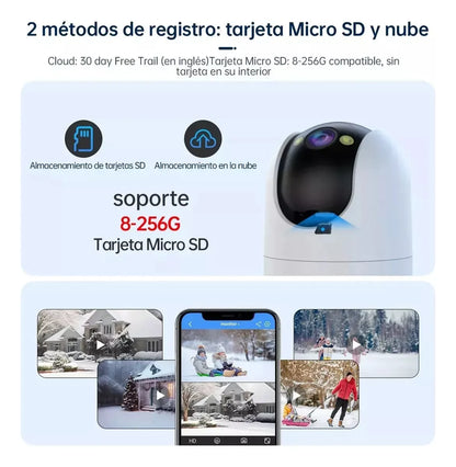 Cámara Exterior 2K Dual-Lens 360° | Wi-Fi 5 GHz/2.4 GHz | Color Night Vision | Instalación Fácil - Mijaíl Tienda