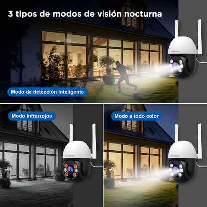 Kit NVR Wi-Fi 4 Cámaras PTZ 2MP | Monitor LCD 10” Integrado + Disco 500 GB | ¡Instalación fácil, sin cables complicados! - Mijaíl Tienda
