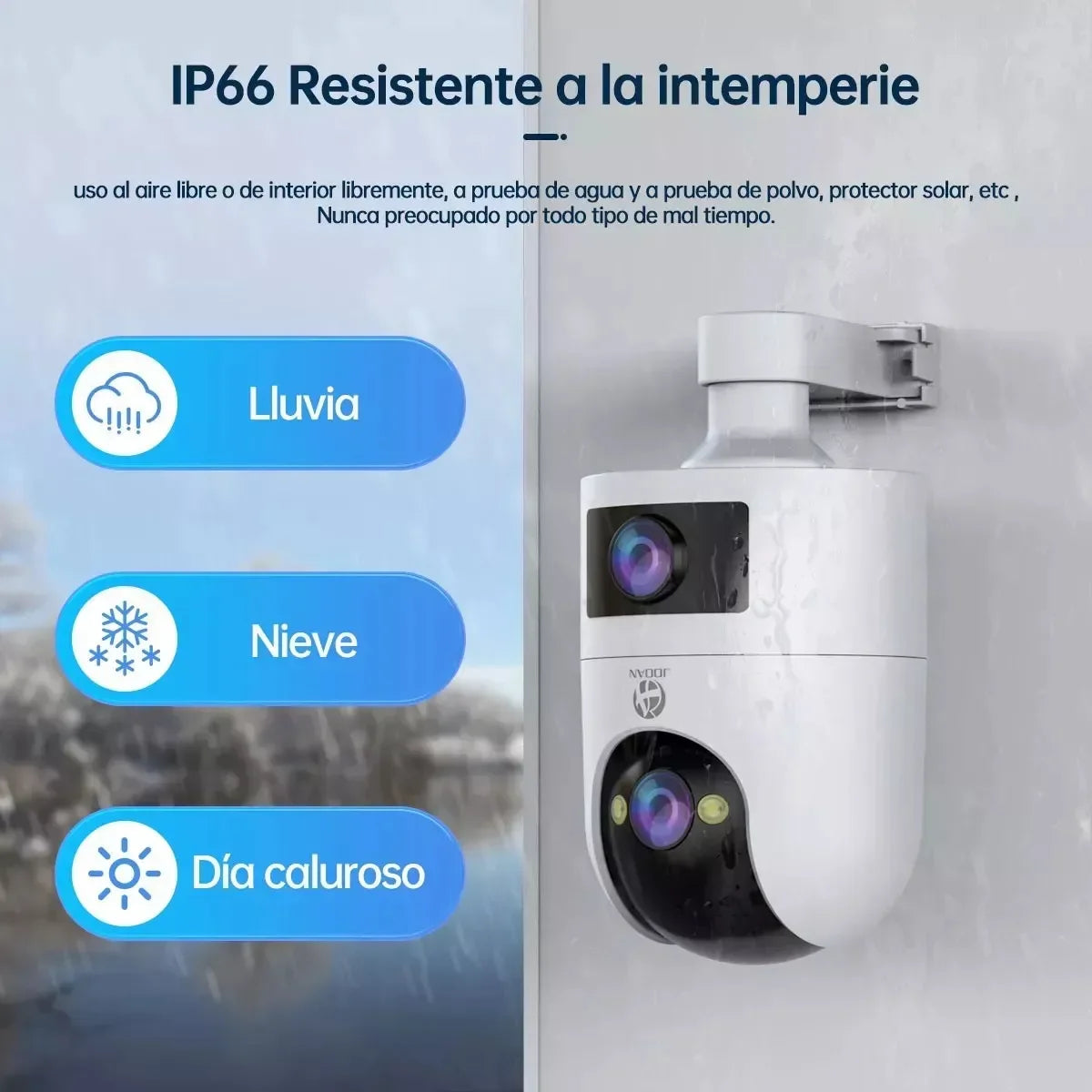Cámara Exterior 2K Dual-Lens 360° | Wi-Fi 5 GHz/2.4 GHz | Color Night Vision | Instalación Fácil - Mijaíl Tienda