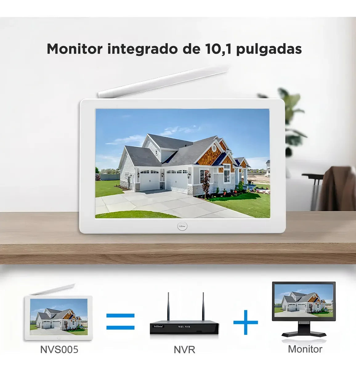 Kit NVR Wi-Fi 4 Cámaras PTZ 2MP | Monitor LCD 10” Integrado + Disco 500 GB | ¡Instalación fácil, sin cables complicados! - Mijaíl Tienda
