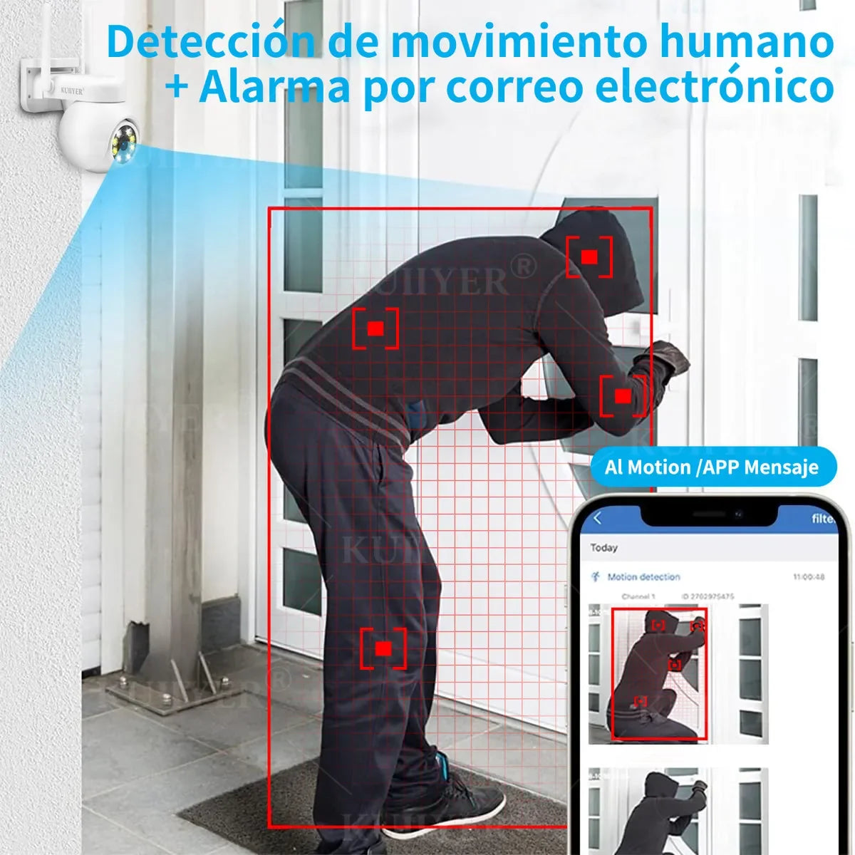 Kit NVR Wi-Fi 4 Cámaras 2 MP + Disco 500 GB | Visión Nocturna Color, Doble Luz, Alarma, Audio Bidireccional | Fácil instalación - Mijaíl Tienda