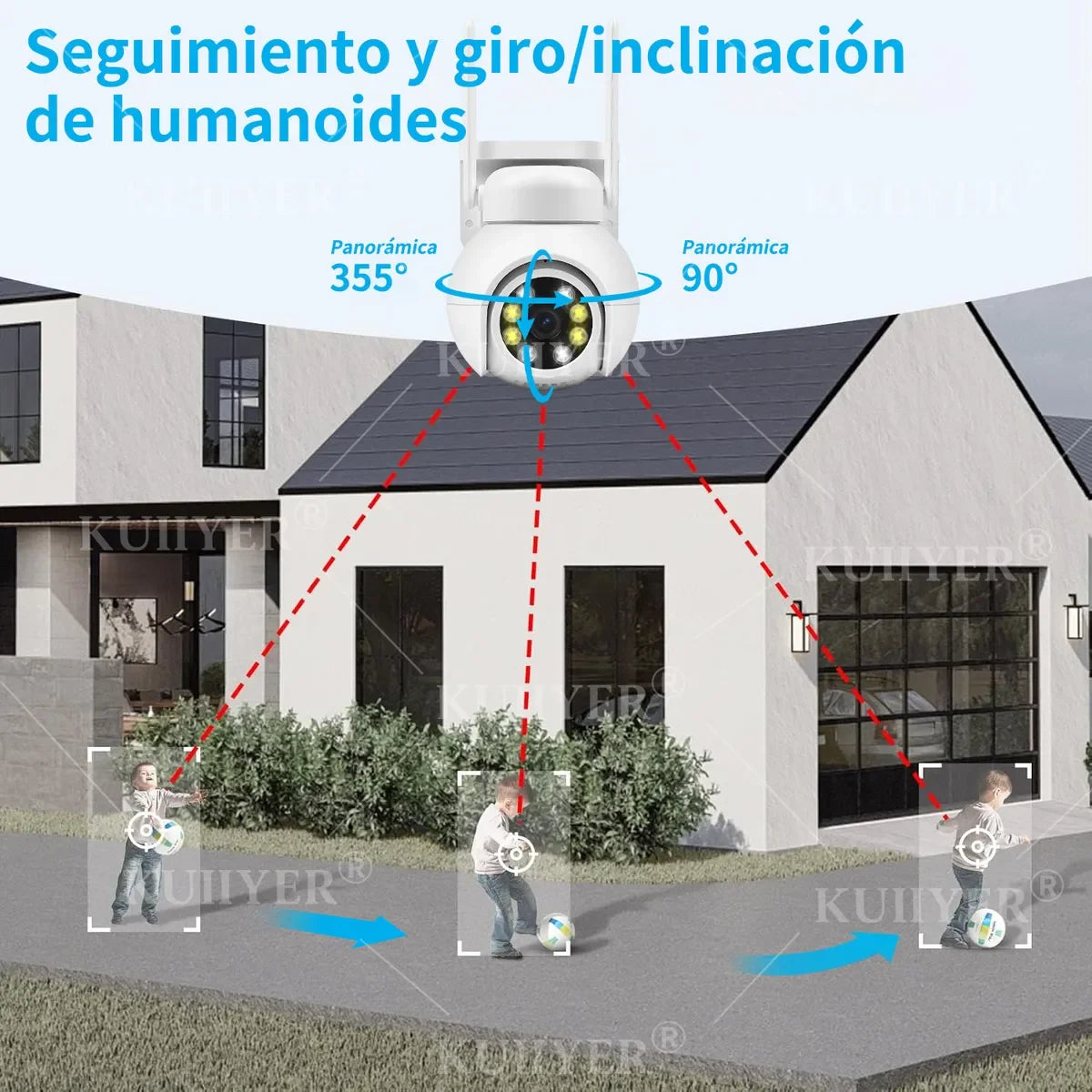Kit NVR Wi-Fi 4 Cámaras 2 MP + Disco 500 GB | Visión Nocturna Color, Doble Luz, Alarma, Audio Bidireccional | Fácil instalación - Mijaíl Tienda