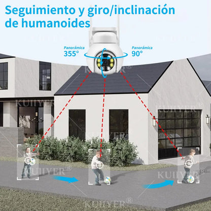 Kit NVR Wi-Fi 4 Cámaras 2 MP + Disco 500 GB | Visión Nocturna Color, Doble Luz, Alarma, Audio Bidireccional | Fácil instalación - Mijaíl Tienda