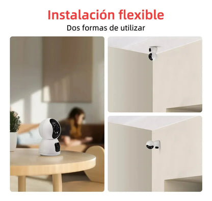 Cámara Interior IP 4 MP Doble Lente 180° – Wi-Fi, Visión Nocturna, Alarma - Mijaíl Tienda